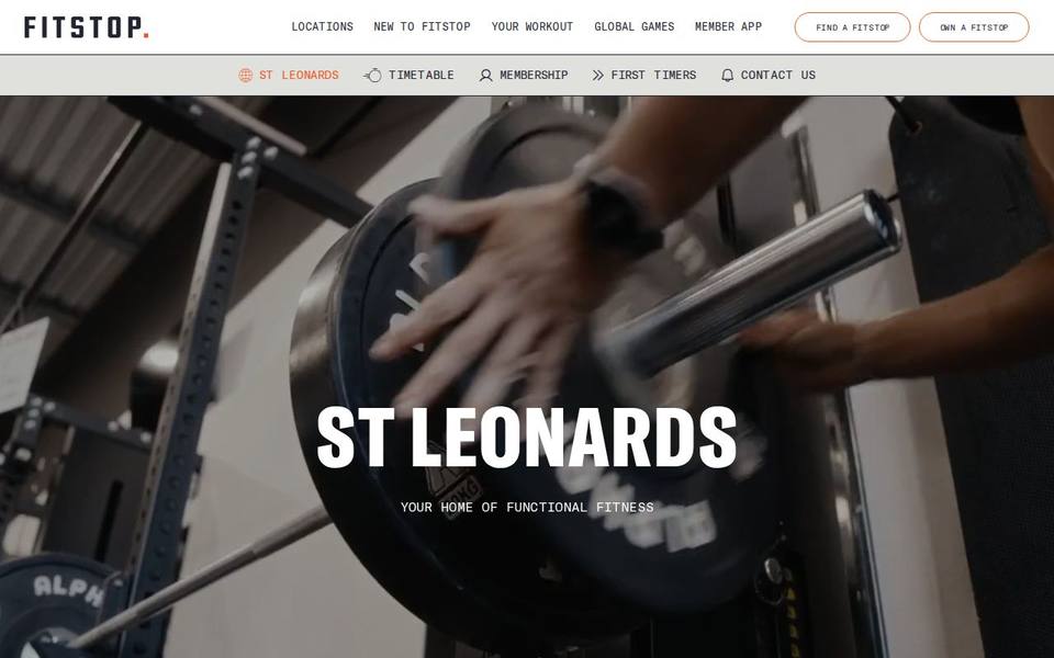Fitstop St Leonards website