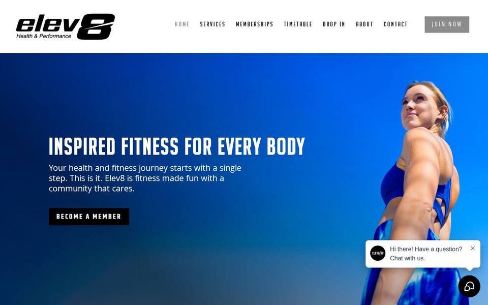 Elev8 Health & Performance website