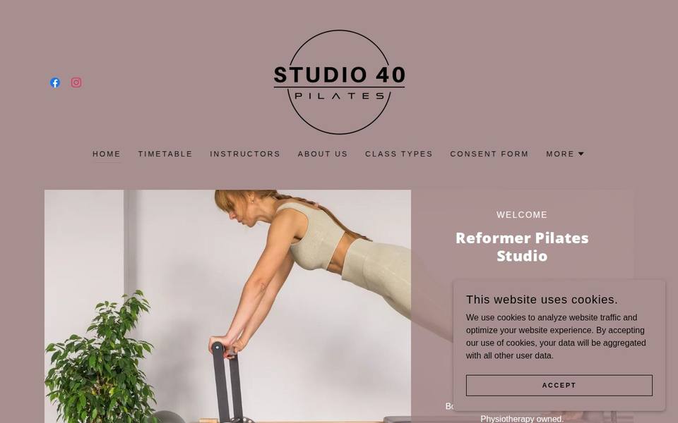 Studio 40 Pilates website