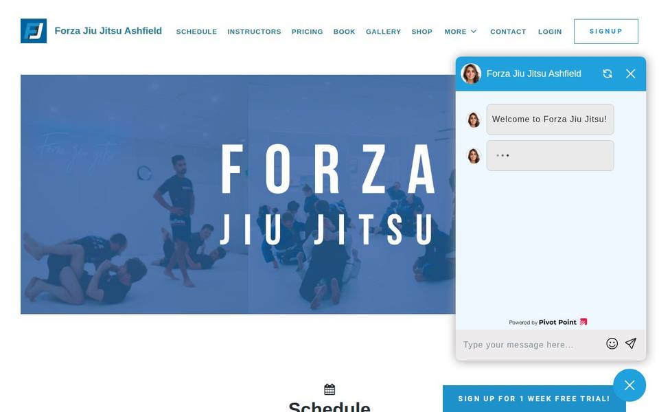 Forza Jiu Jitsu website