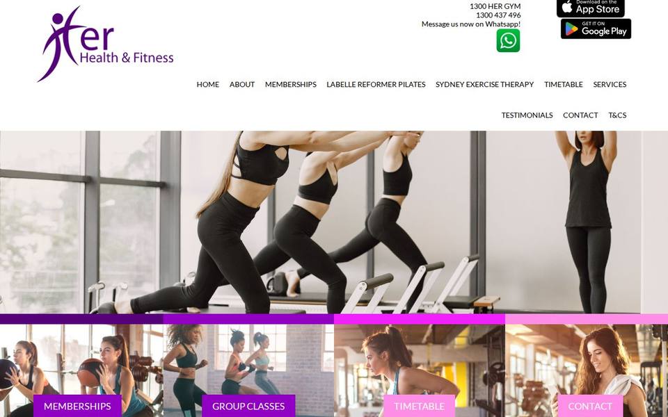 Her Health & Fitness website