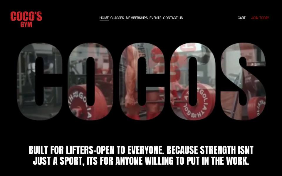 Coco's Gym website