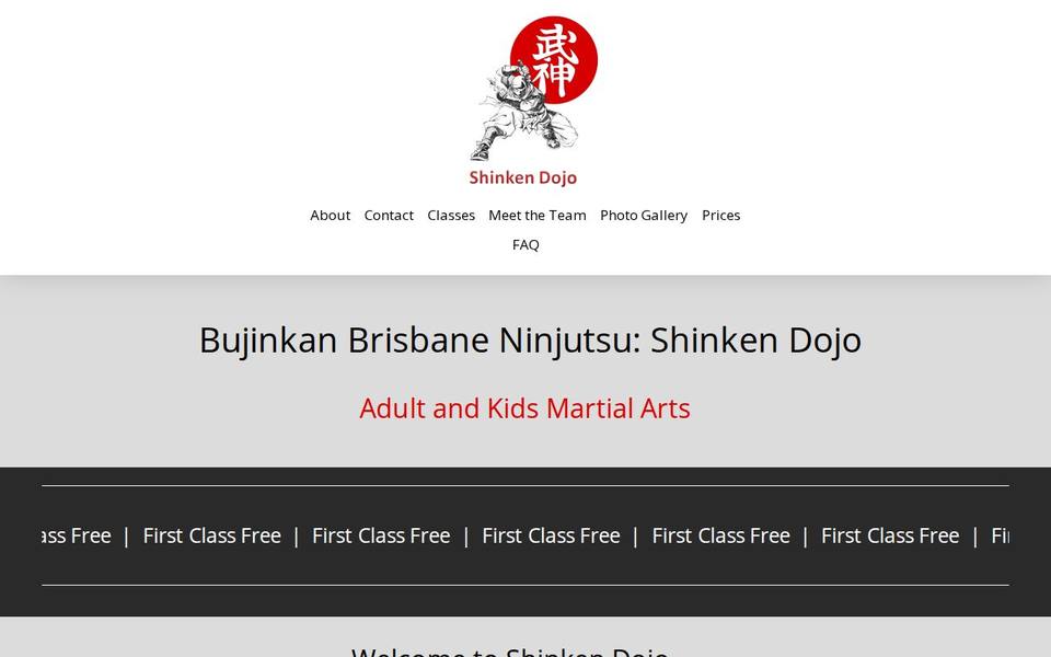 Bujinkan Shinken Dojo website