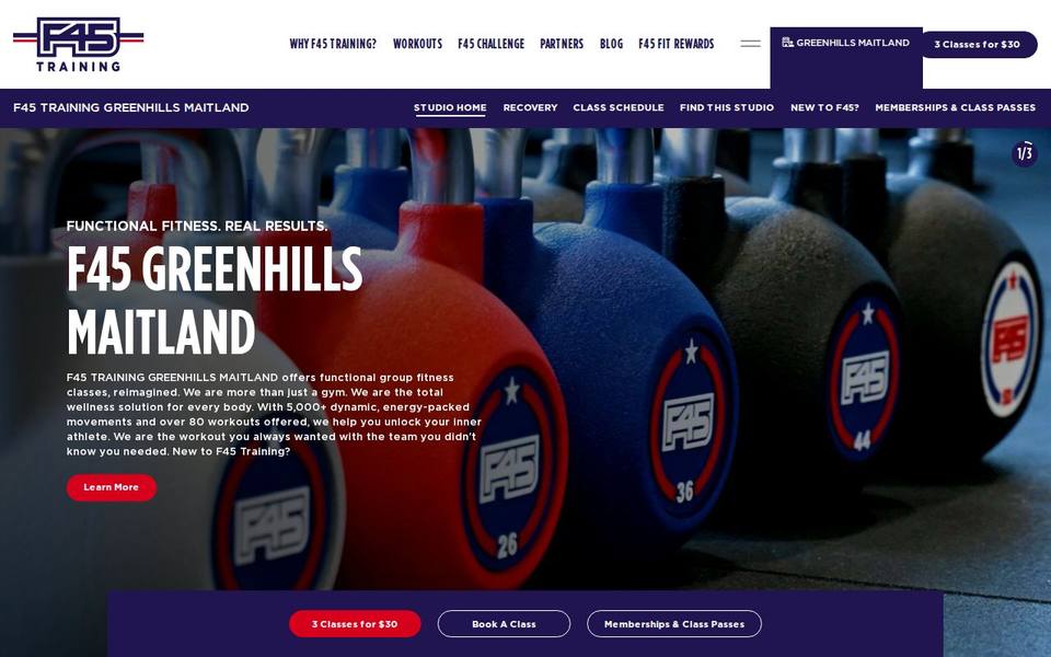 F45 Greenhills Maitland website