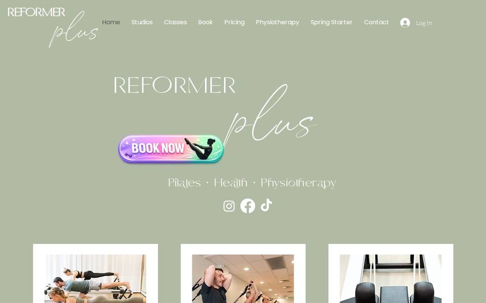 Reformer Plus website