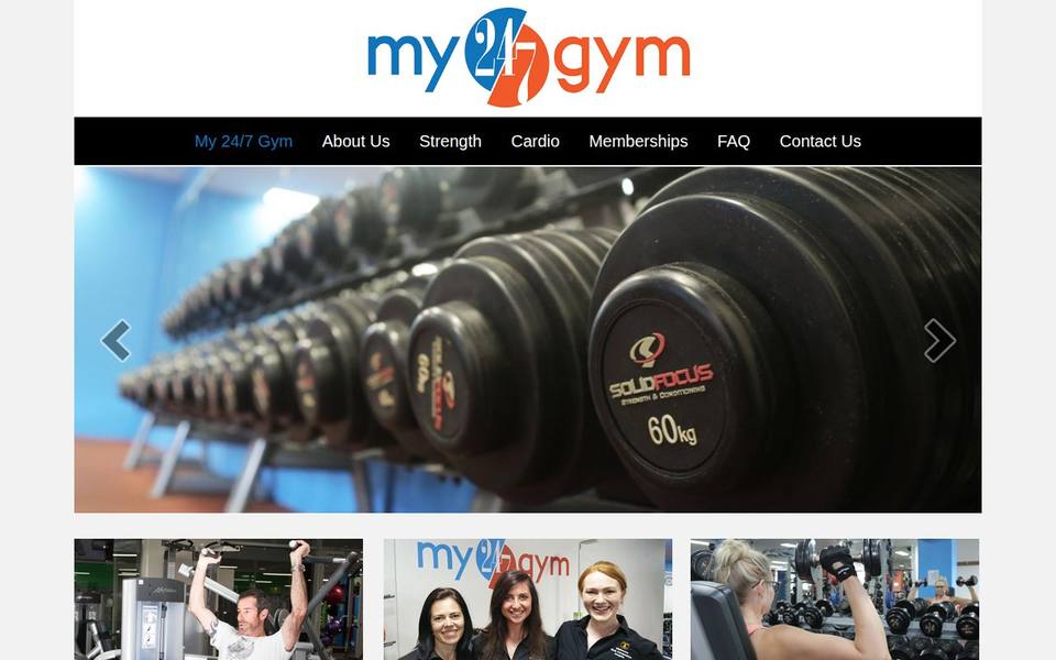 My 24/7 Gym website