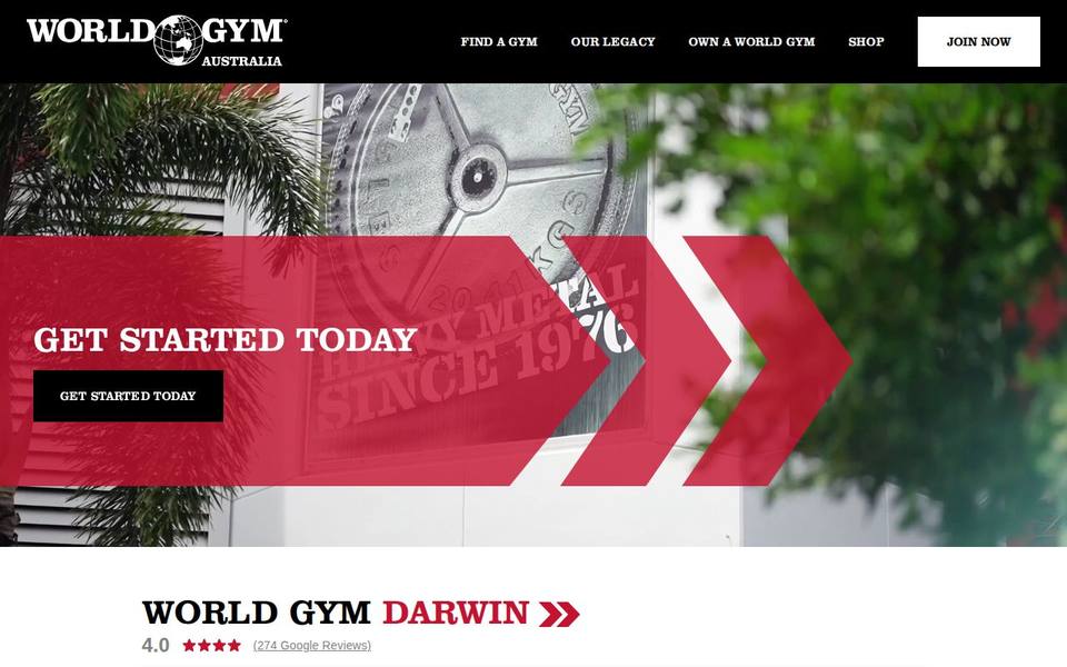 World Gym Darwin website
