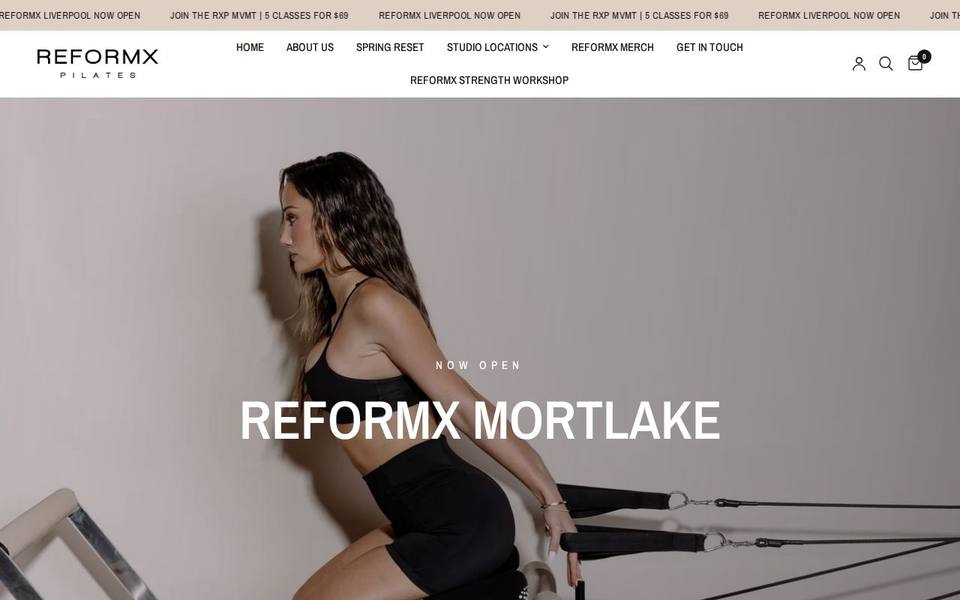 ReformX Pilates St Marys Mortlake website