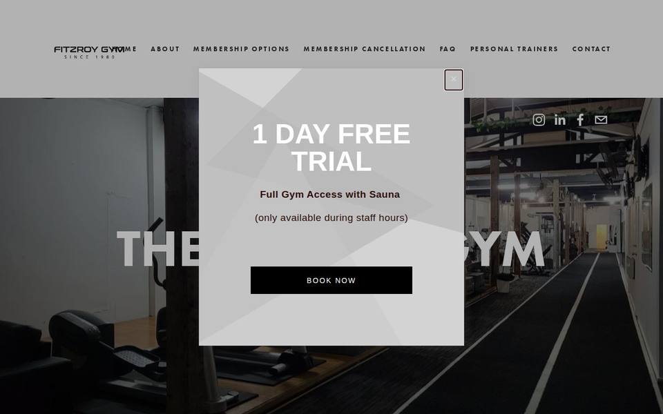 Fitzroy Gym website