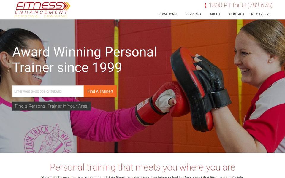 Fitness Enhancement Personal Training Studios website