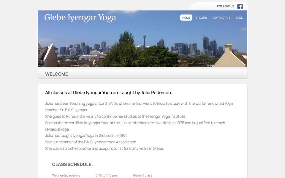 Glebe Iyengar Yoga website
