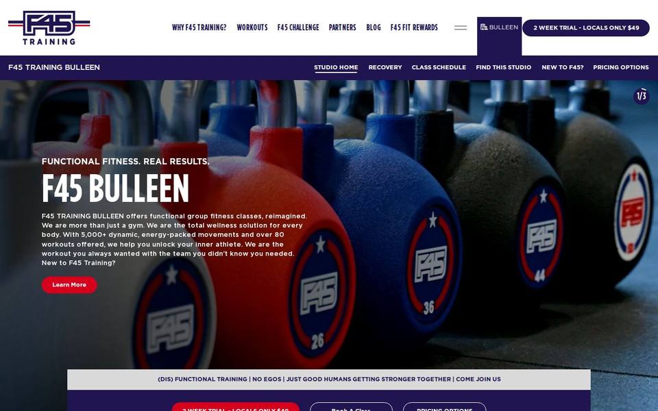 F45 Bulleen website
