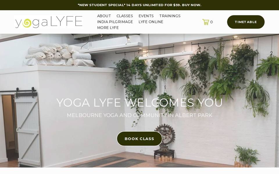 Yoga LYFE website