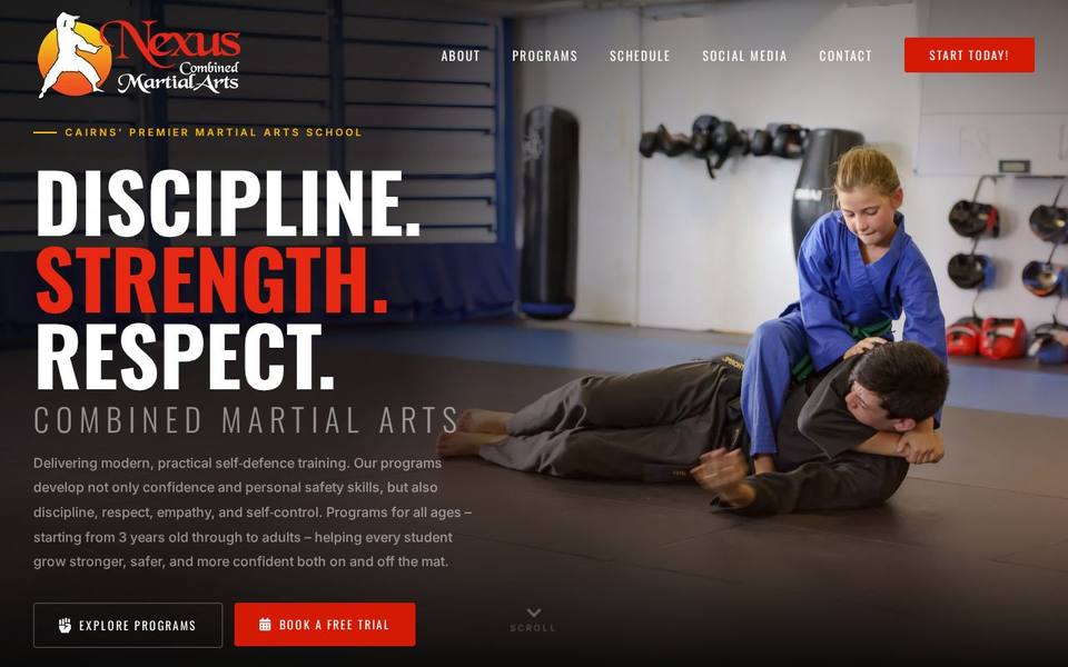 Nexus Combined Martial Arts website