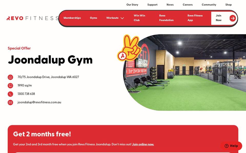 Revo Fitness Joondalup website
