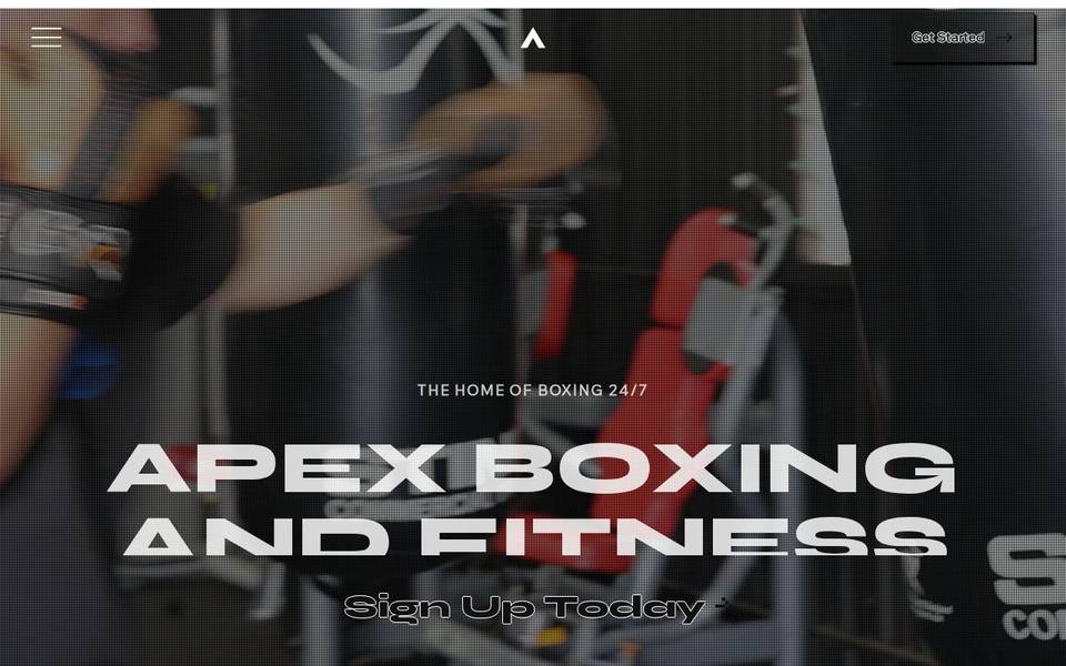 Apex Boxing and Fitness website