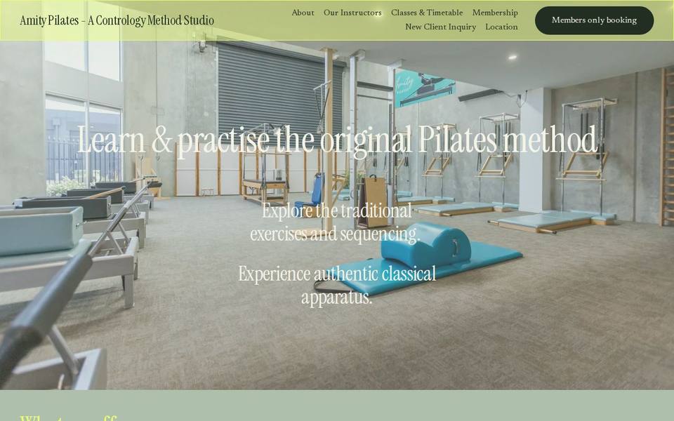 Amity Pilates website