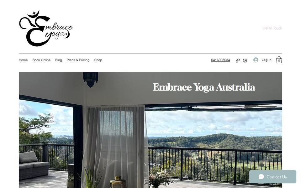 Embrace Yoga Australia website