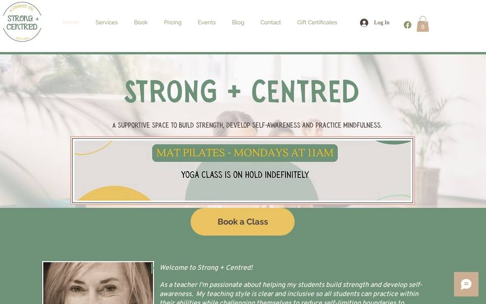 Strong and Centered website