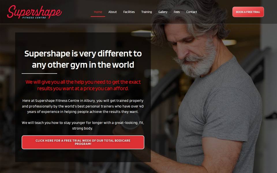 Supershape Trim And Tone Centre website