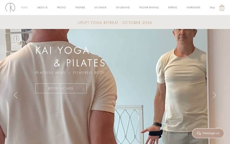 KAI YOGA website