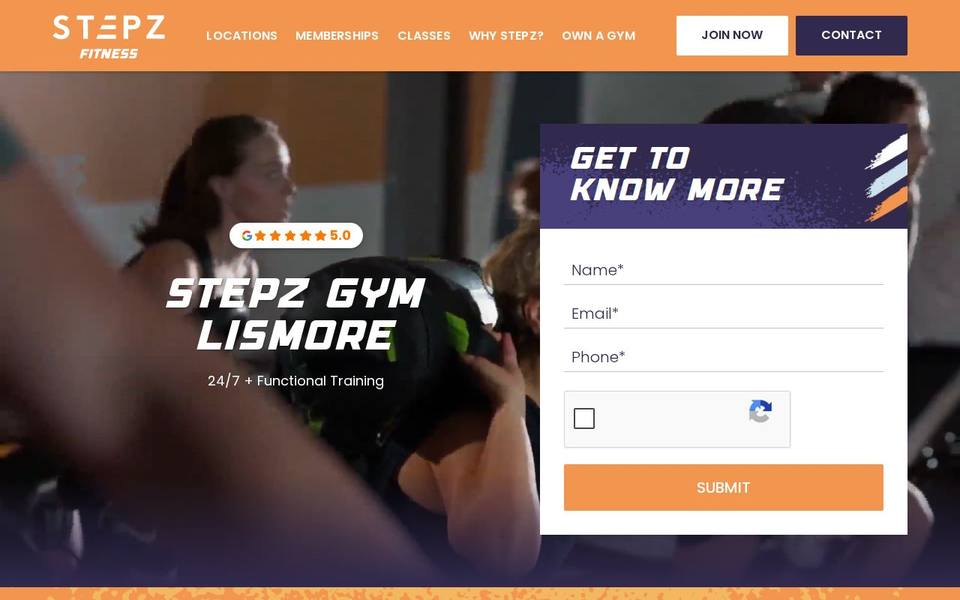 Stepz Fitness Lismore website