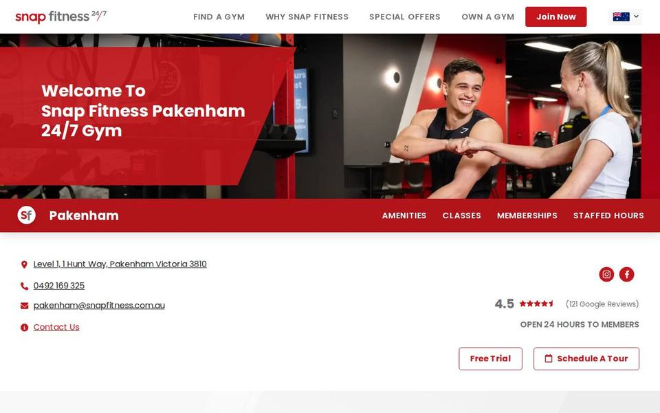 Snap Fitness Pakenham website