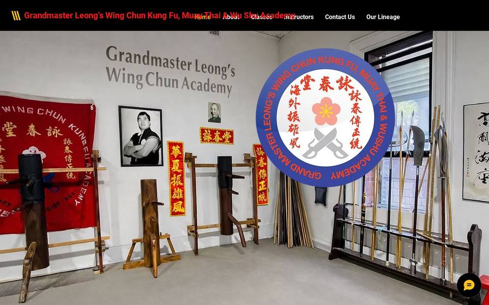 Grandmaster Leong's Wing Chun, Muay Thai & Wushu Academy website