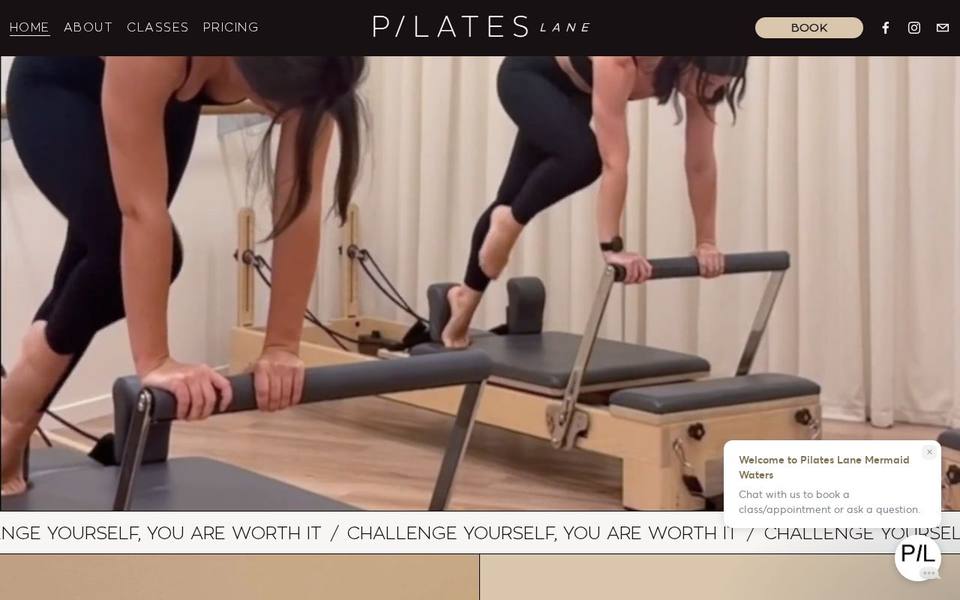 Pilates Lane website