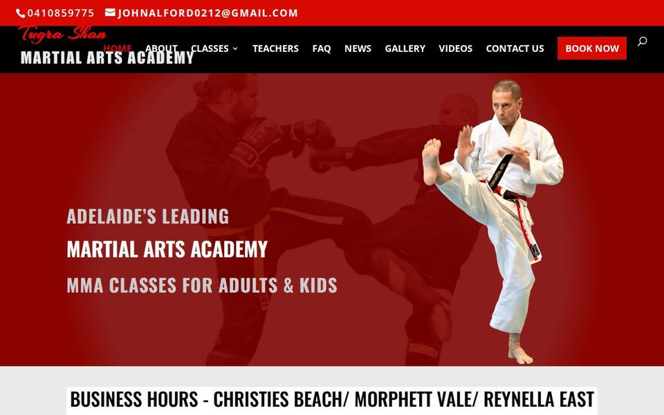 Tugra Shan Martial Arts Academy Reynella East website