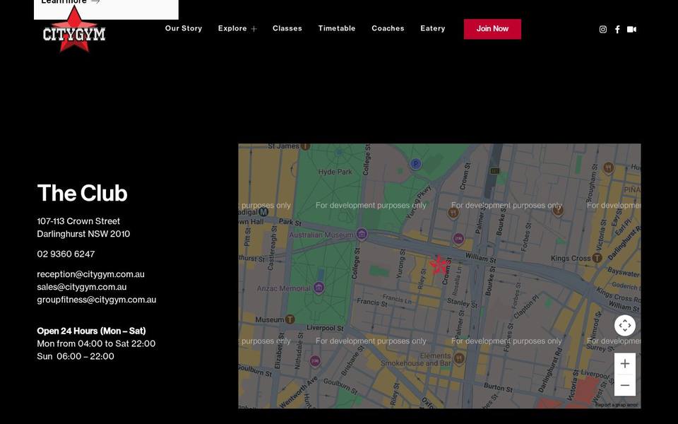 City Gym Sydney website