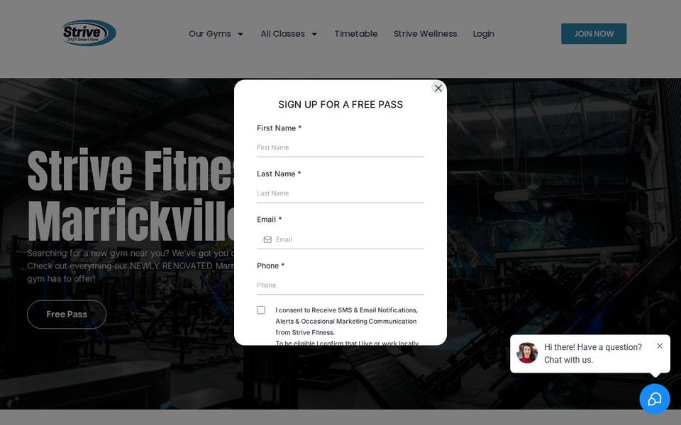 Strive Fitness 24/7 Smart Gym - Marrickville website