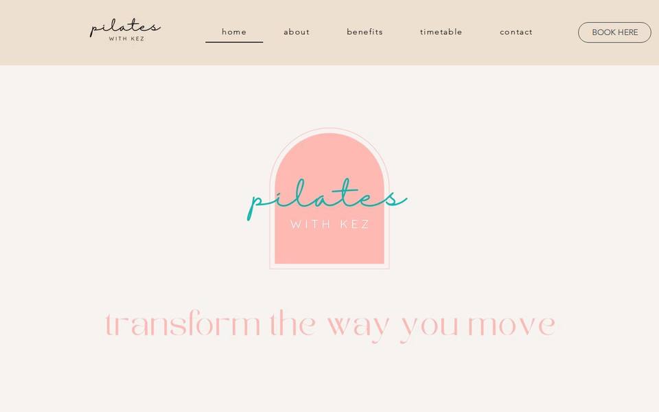 Pilates With Kez website