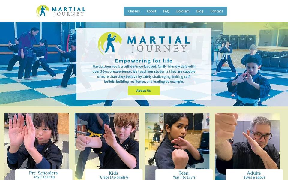 Martial Journey Academy of Martial Arts website