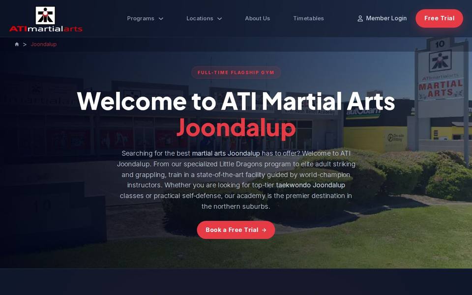 ATI Martial Arts Joondalup website