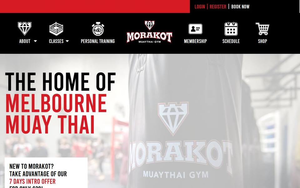 Morakot Muaythai Gym website