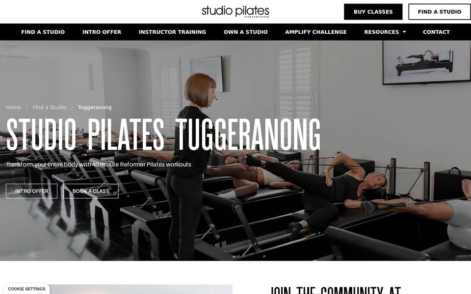Studio Pilates International website