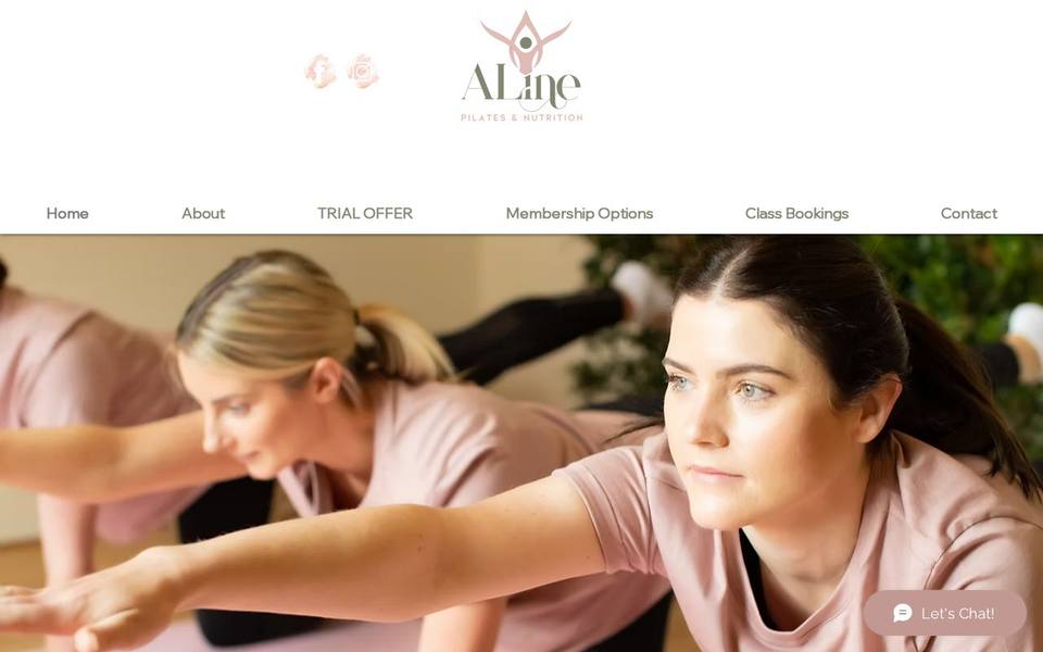 A Line Pilates and Nutrition website