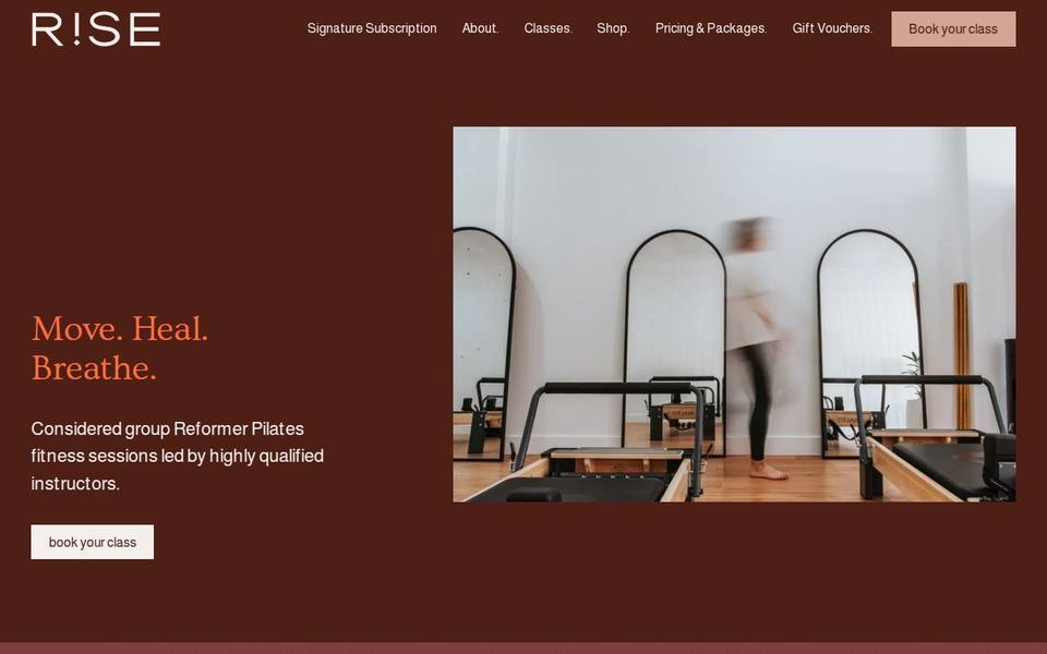 Rise Studio Mount Gambier website