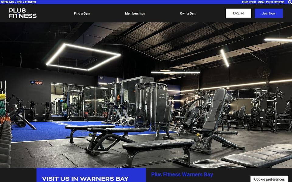 Plus Fitness Warners Bay website