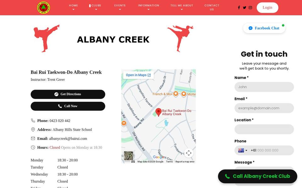 Bai Rui Taekwondo website