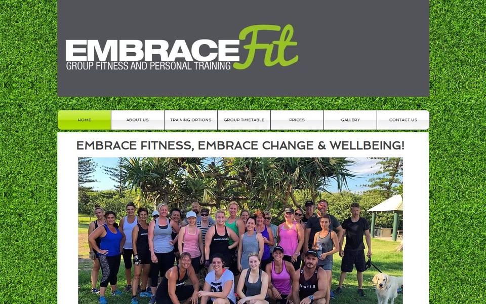 EmbraceFit Outdoor Fitness website
