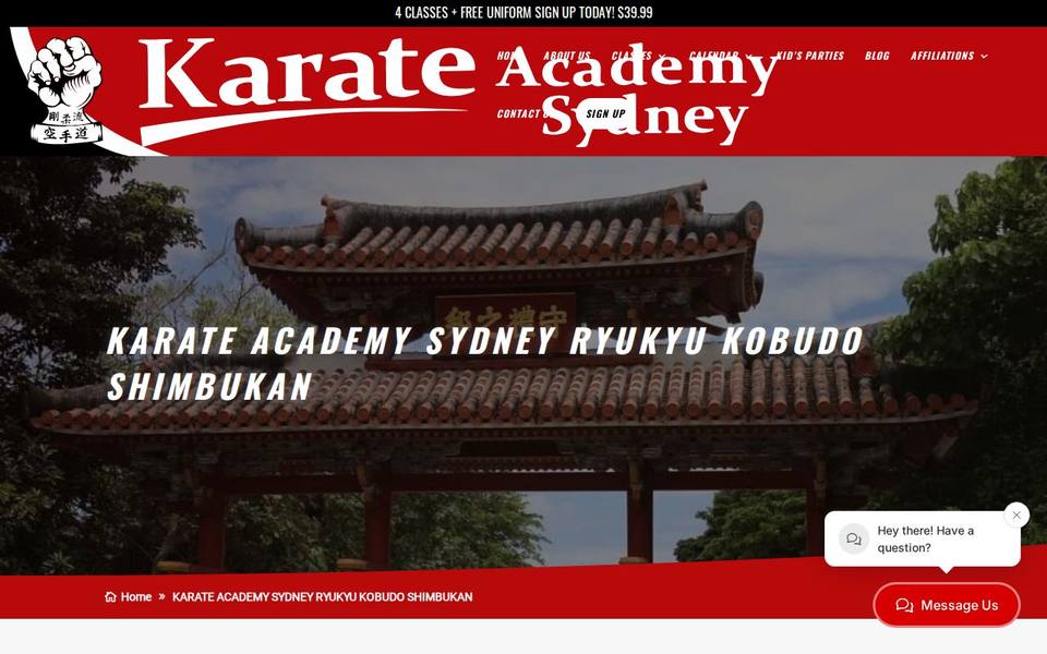 Shimbukan Kobudo Sydney Dojo website