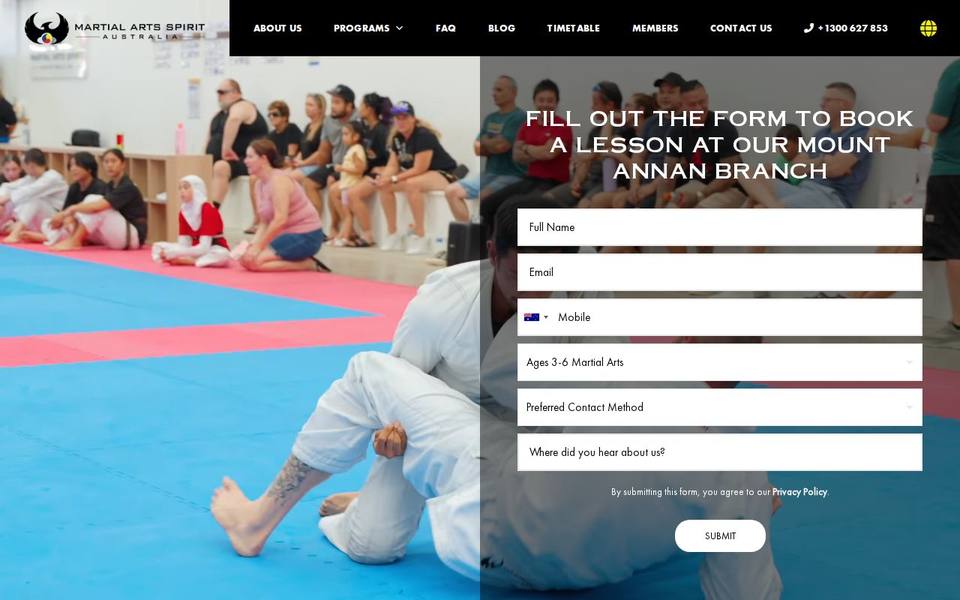 Martial Arts Spirit website