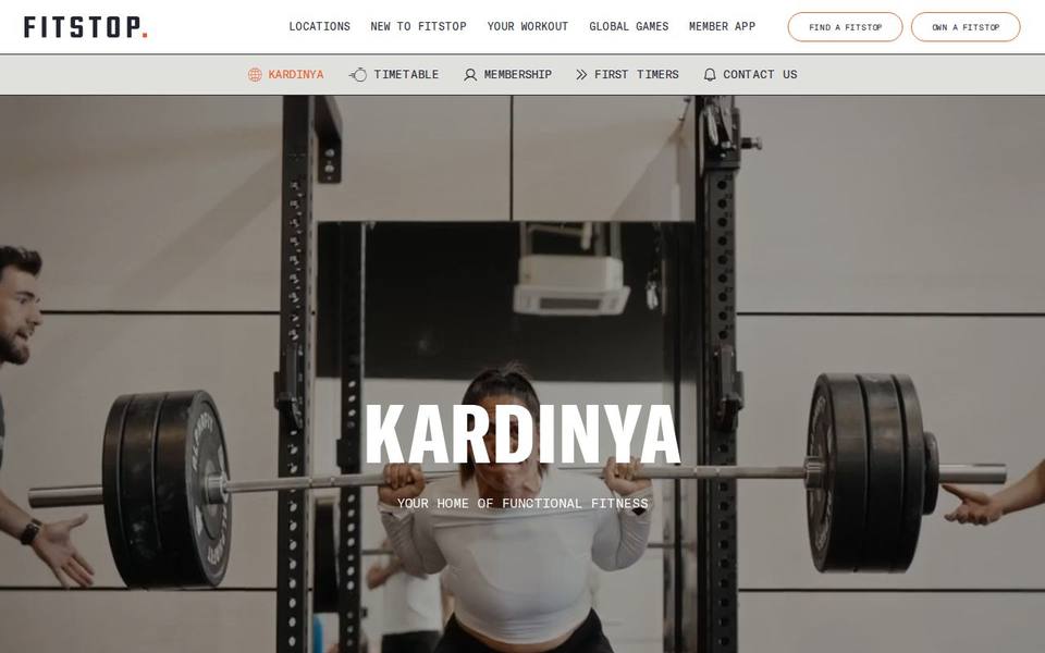 Fitstop Kardinya website