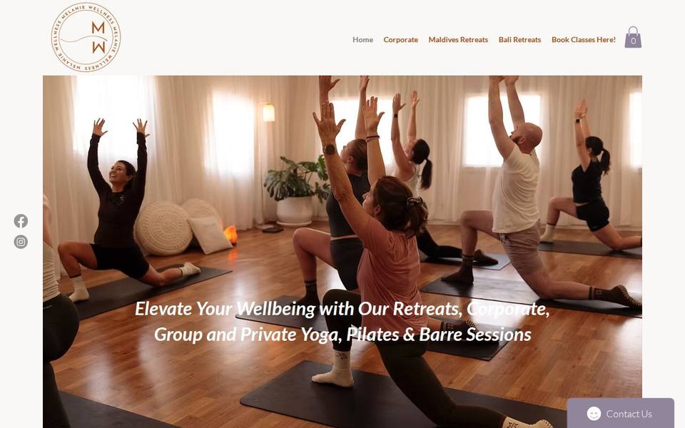 Melanie Wellness website