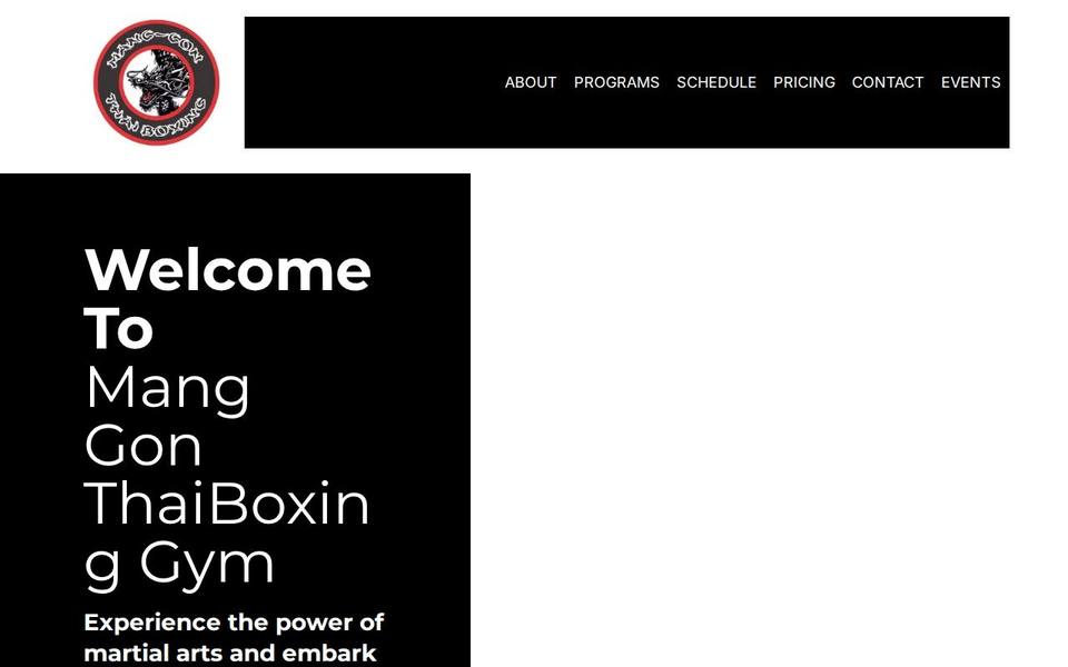 Mang Gon Thai Boxing website