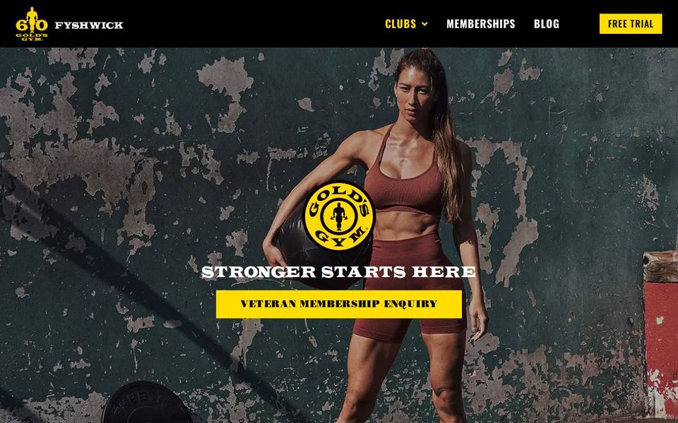 Gold's Gym Fyshwick website