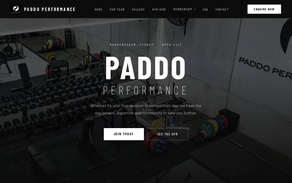 Paddo Performance website