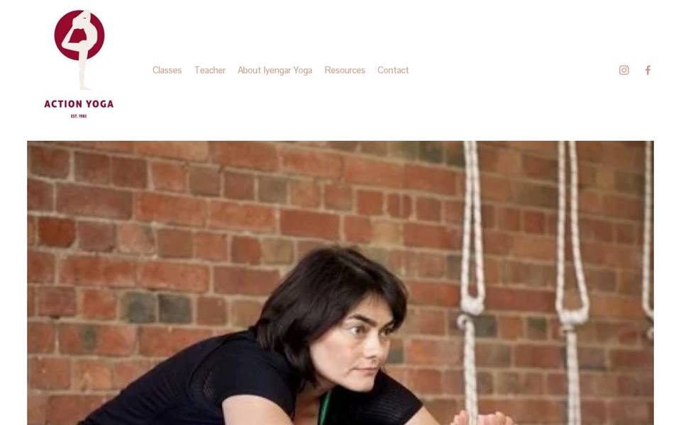 Action Yoga website
